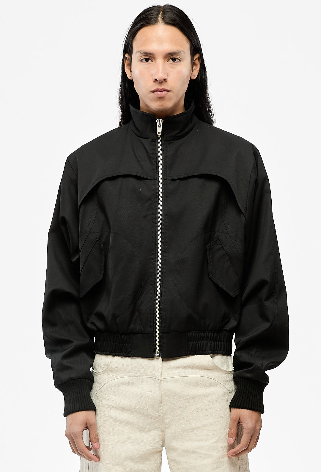 Black Wool Tracksuit Jacket