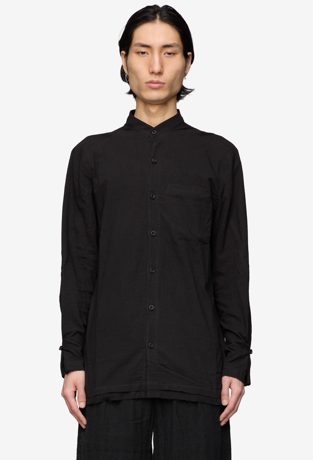 Black Wrinkled Effect Shirt