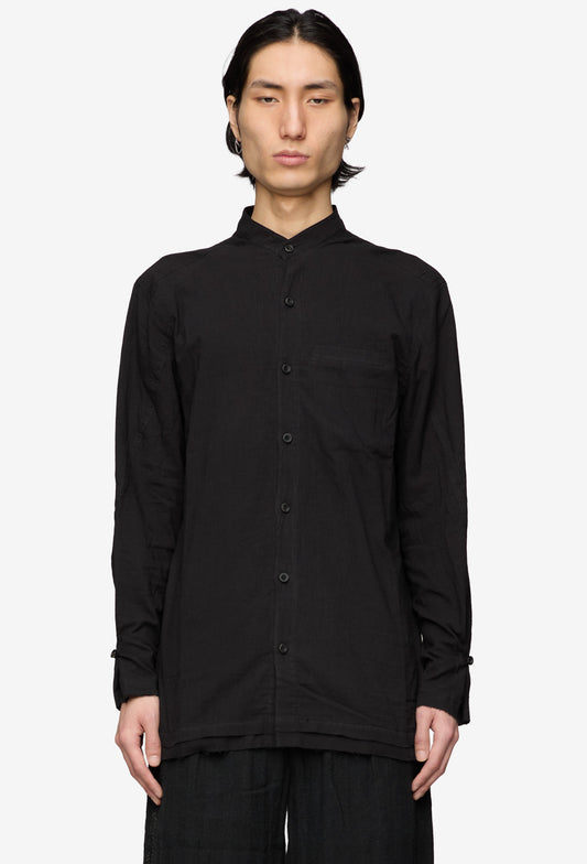 Black Wrinkled Effect Shirt