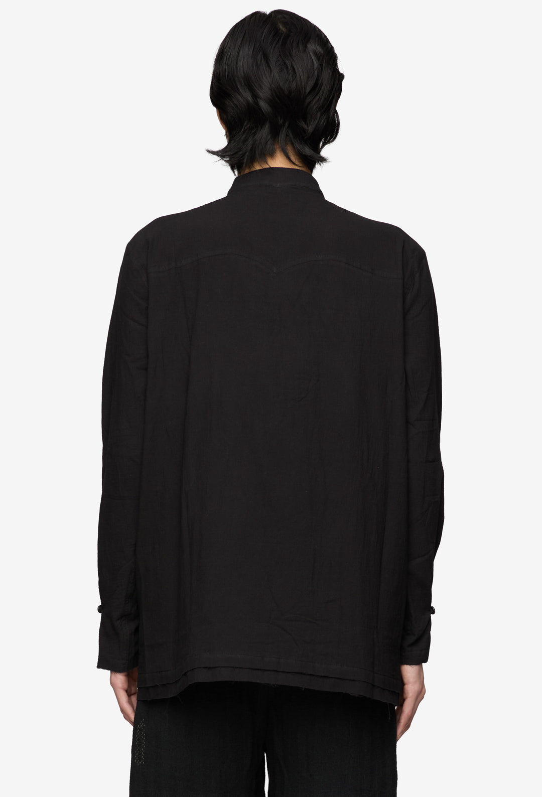 Black Wrinkled Effect Shirt