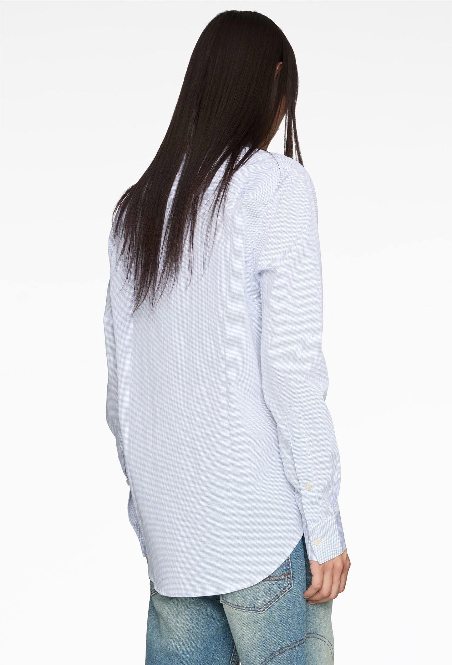 Blue Pin-Tuck Lung Shirt