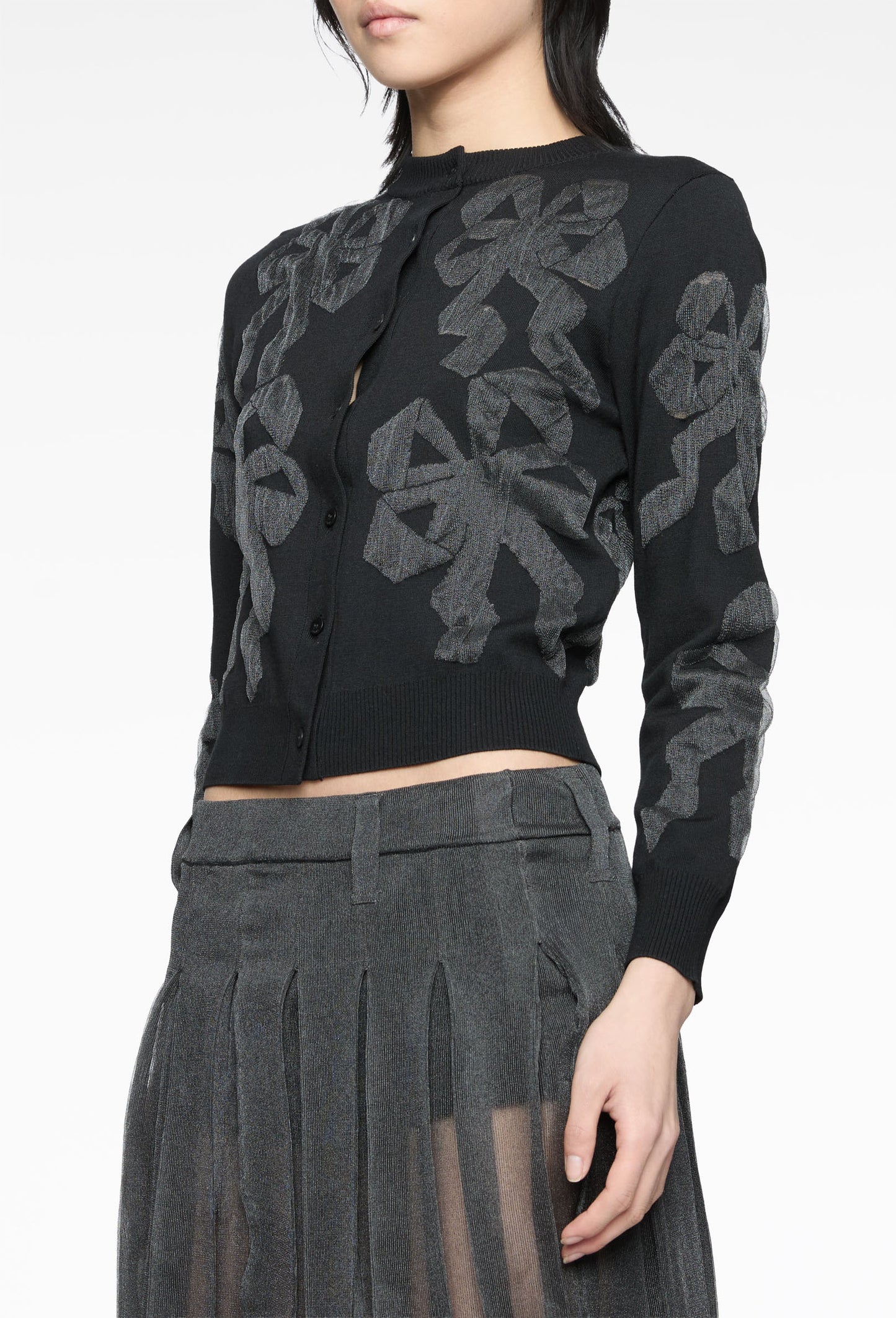 Bow Bubble Gum Knit Cardigan