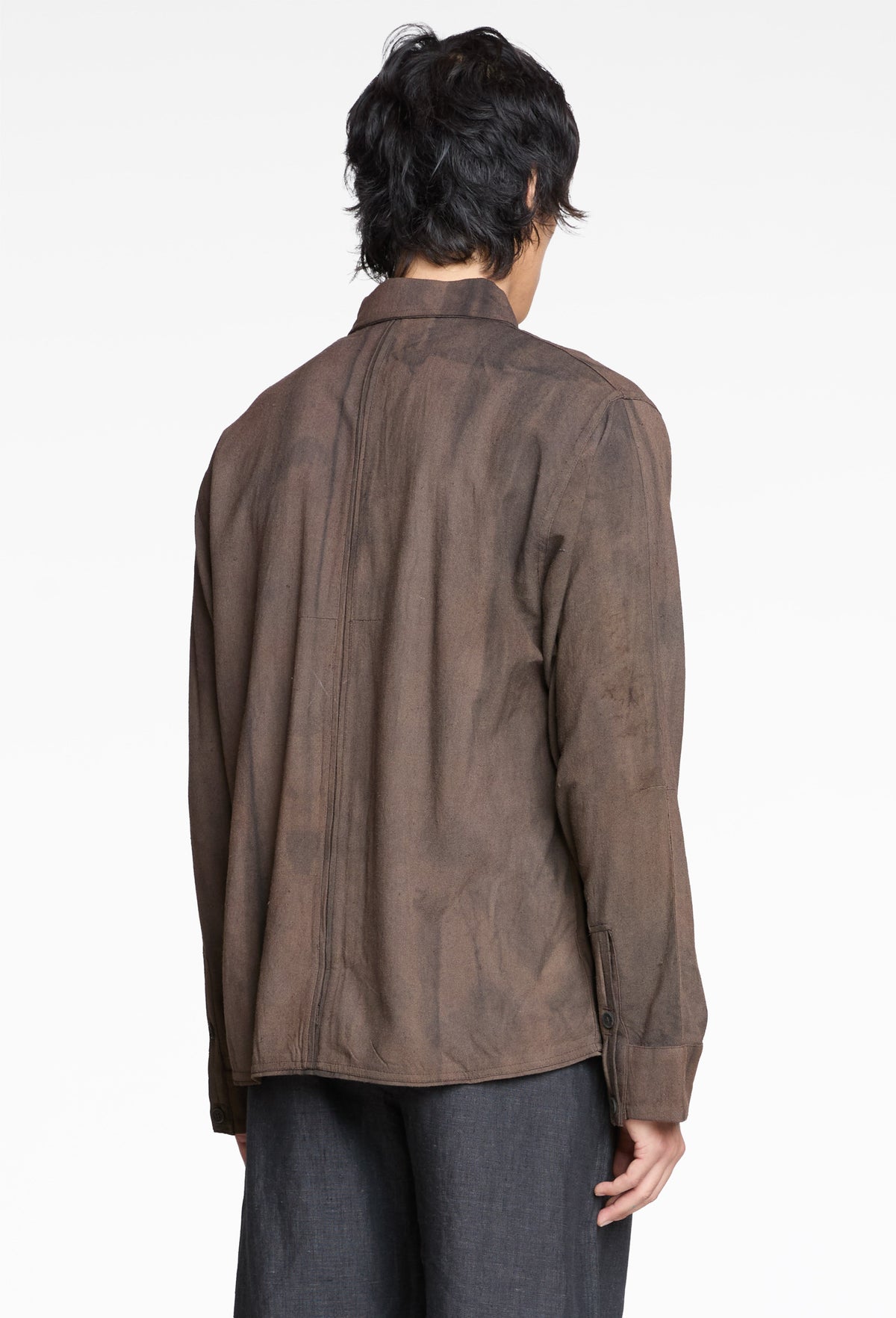Brown Assamese Eri Silk Shirt