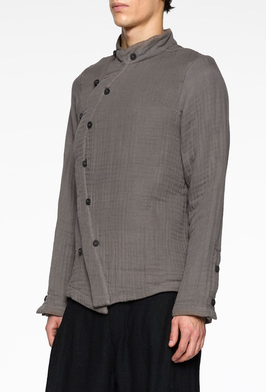 Brown Cotton Foil Shirt