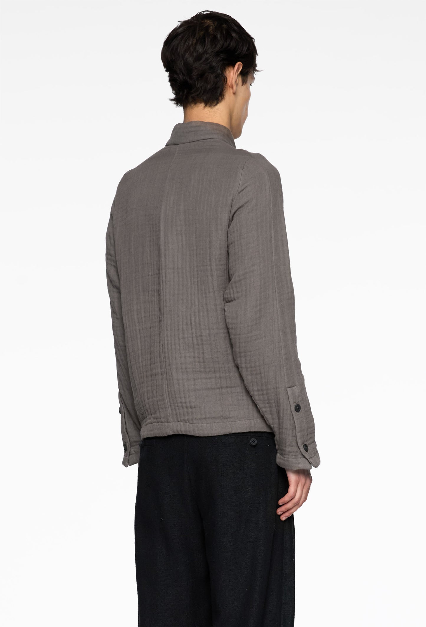 Brown Cotton Foil Shirt