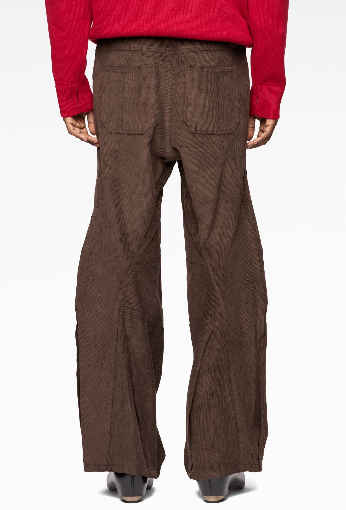 Brown Engineered Dart Trousers