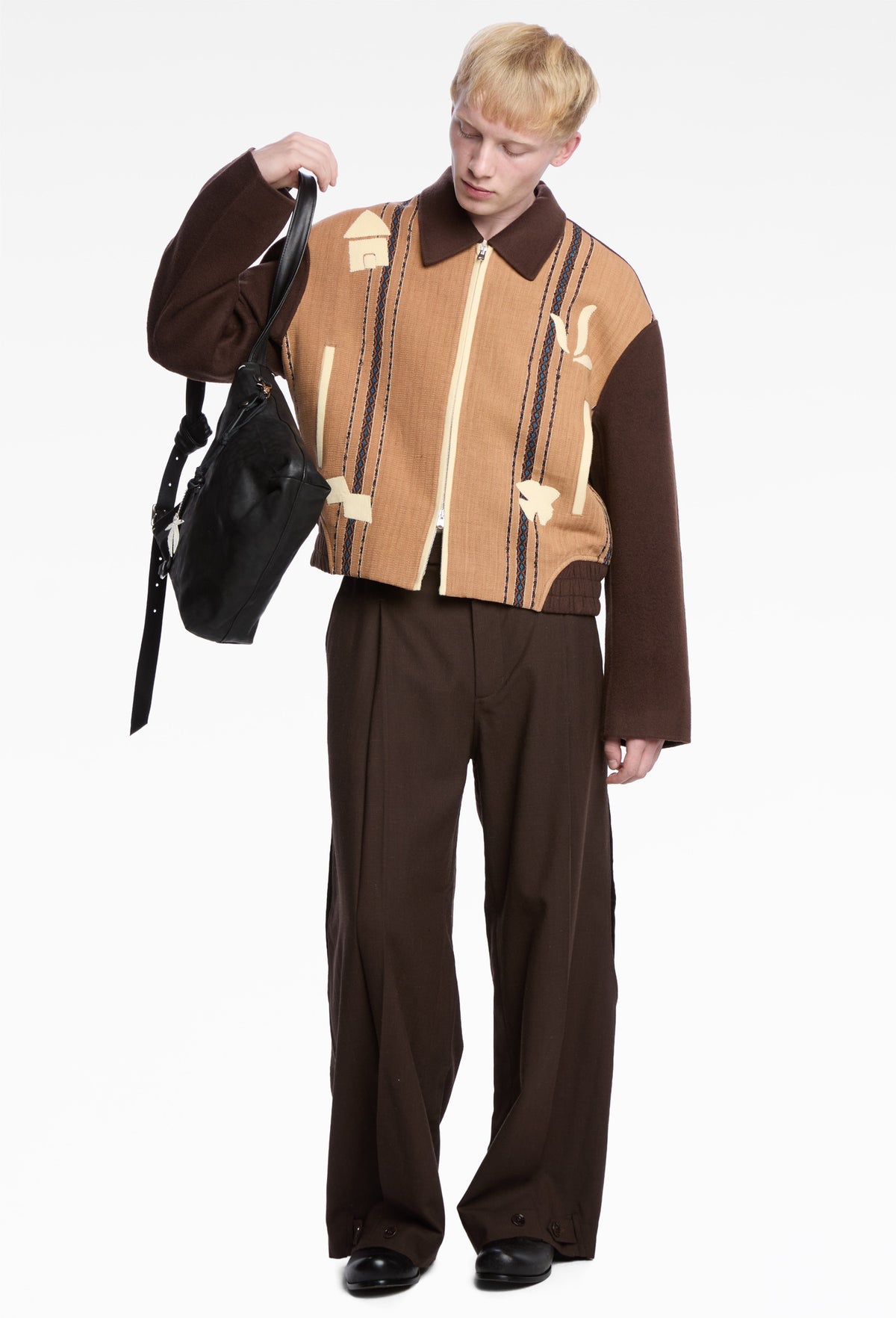 Brown Layered Folded Trousers (Komune Exclusive)