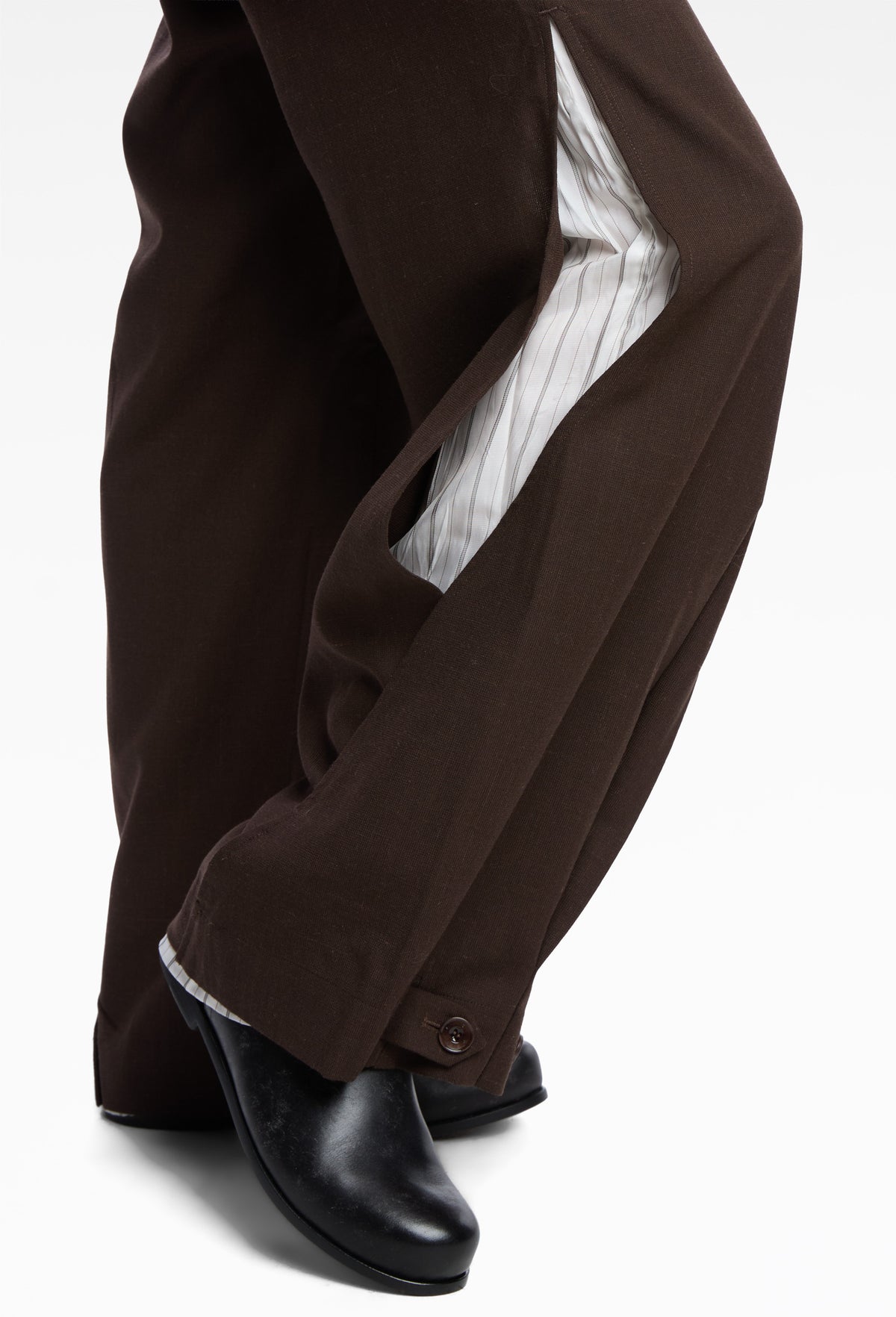 Brown Layered Folded Trousers (Komune Exclusive)