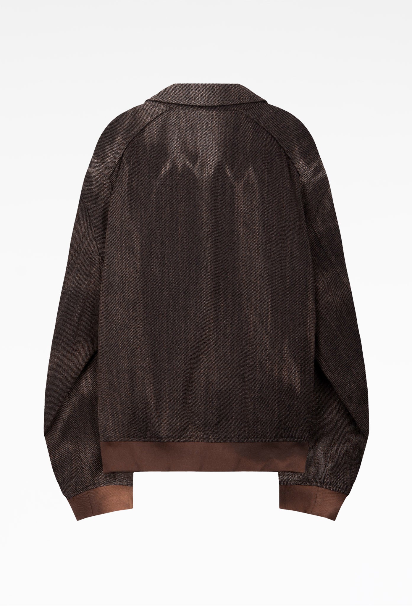 Brown Sun-Bleached Ribbed Blouson