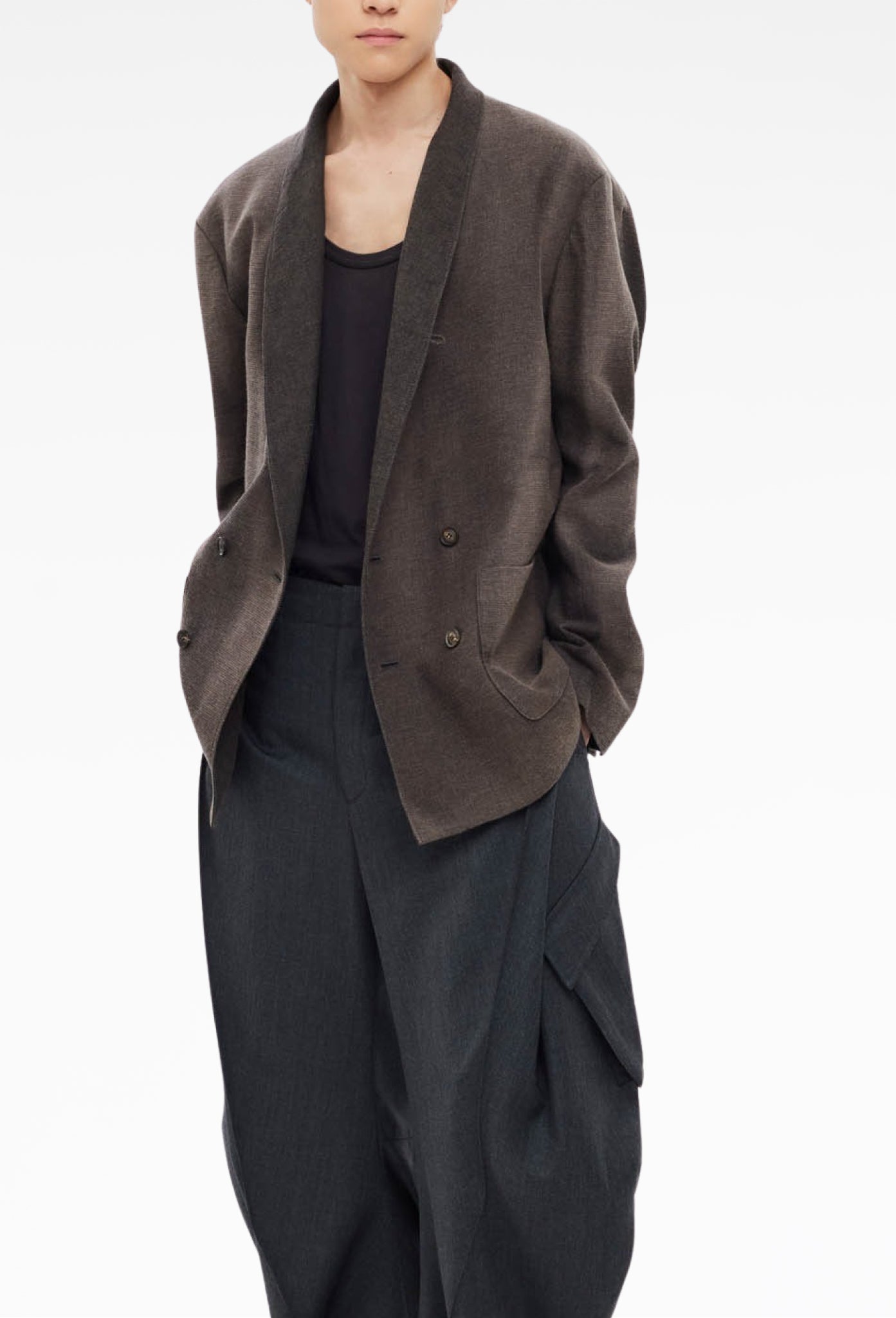 Brown Sun-Bleached Tailored Jacket