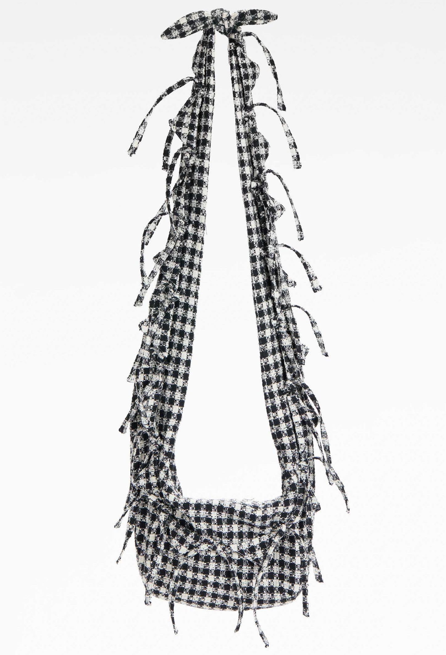 Black-Checked Mini Talisman Bag