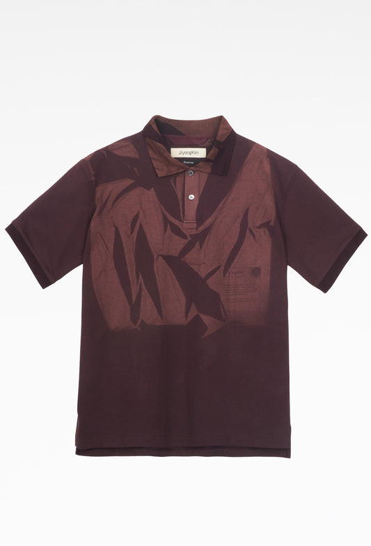 Burgundy Sun-Bleached Pack Polo T-Shirt (Half)