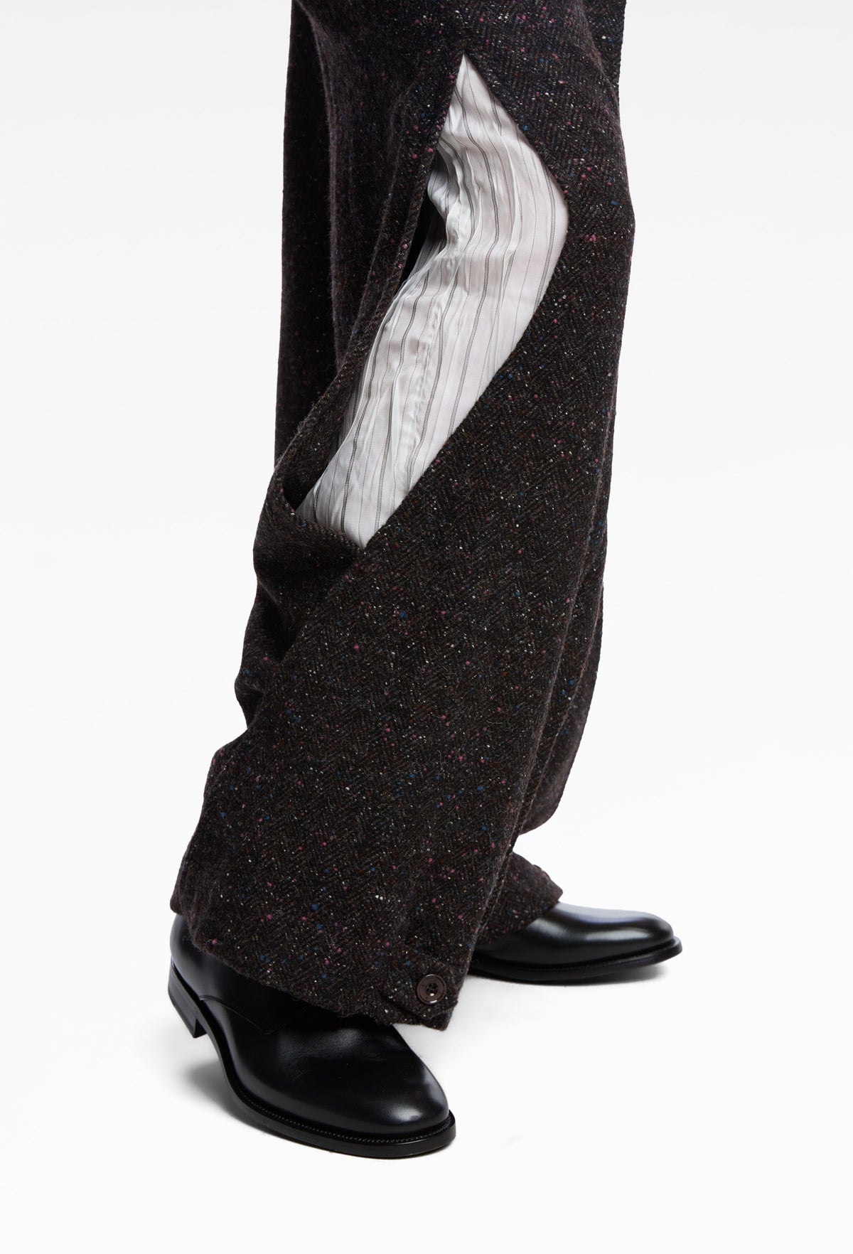 Candy Brown Layered Folded Trousers
