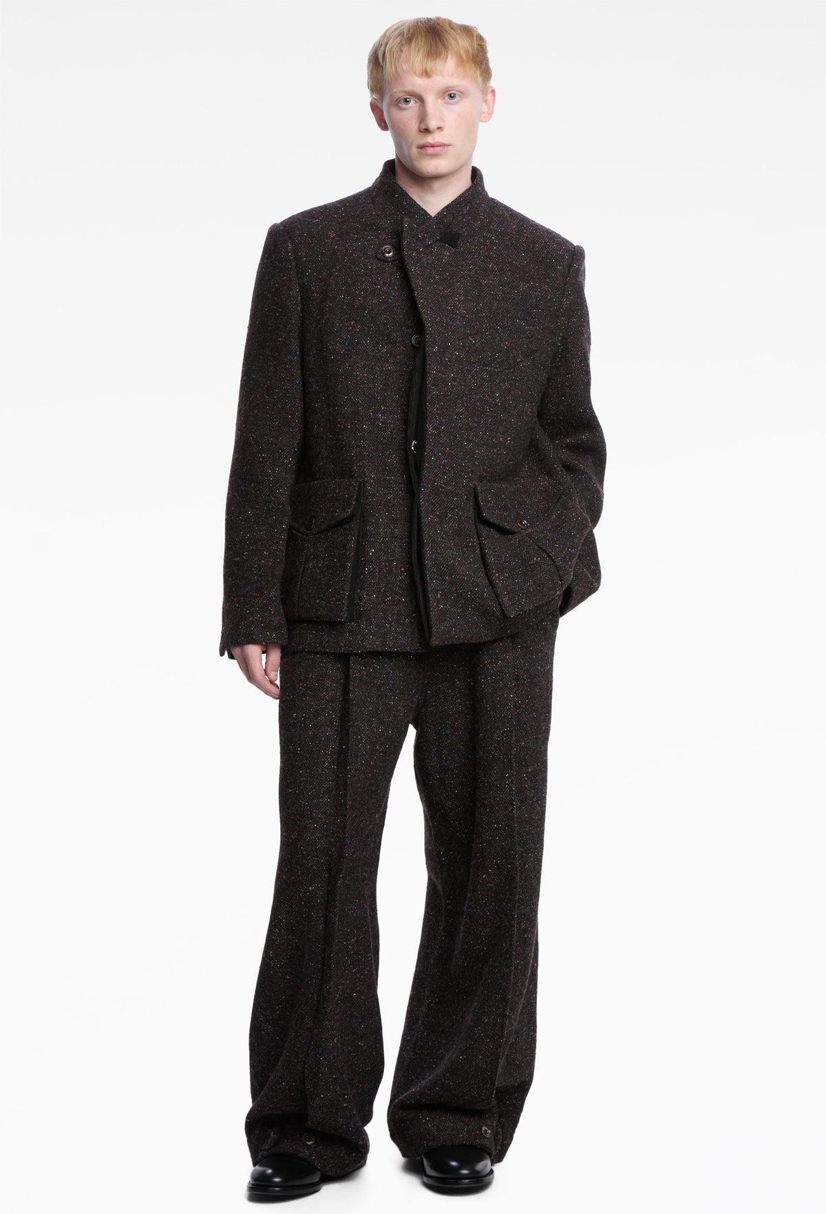 Candy Brown Pierced Collar Hunting Blazer