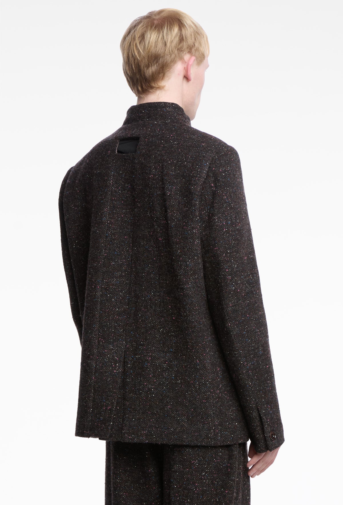Candy Brown Pierced Collar Hunting Blazer