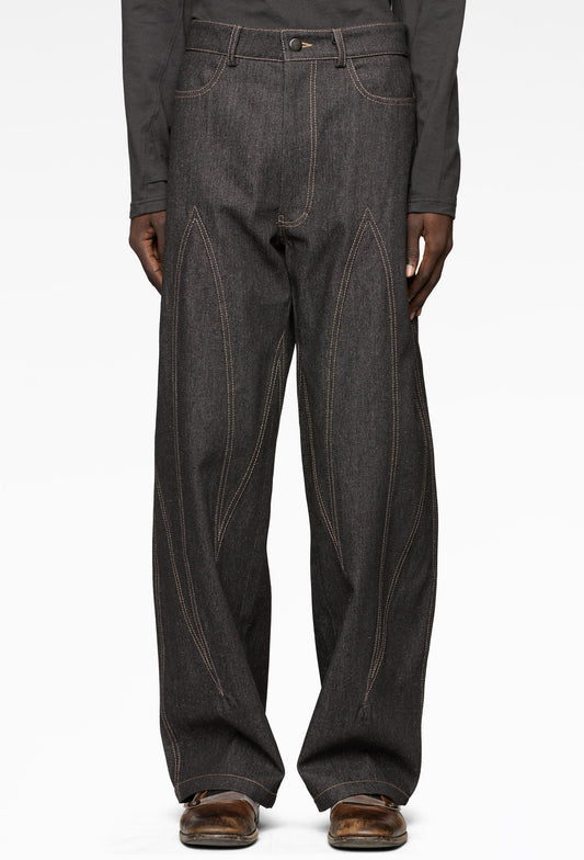 Charcoal-Denim Spiky Jeans (FW25)