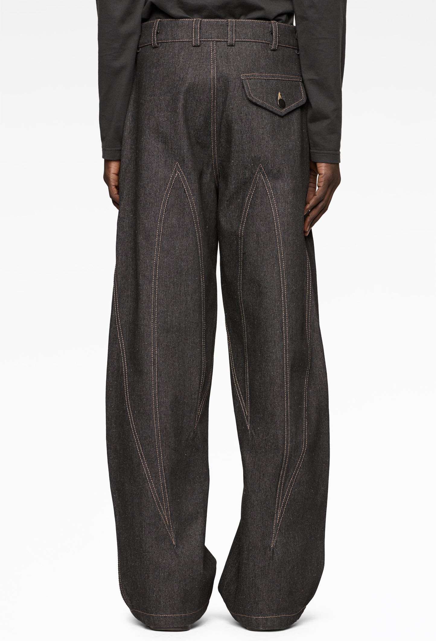 Charcoal-Denim Spiky Jeans (FW25)