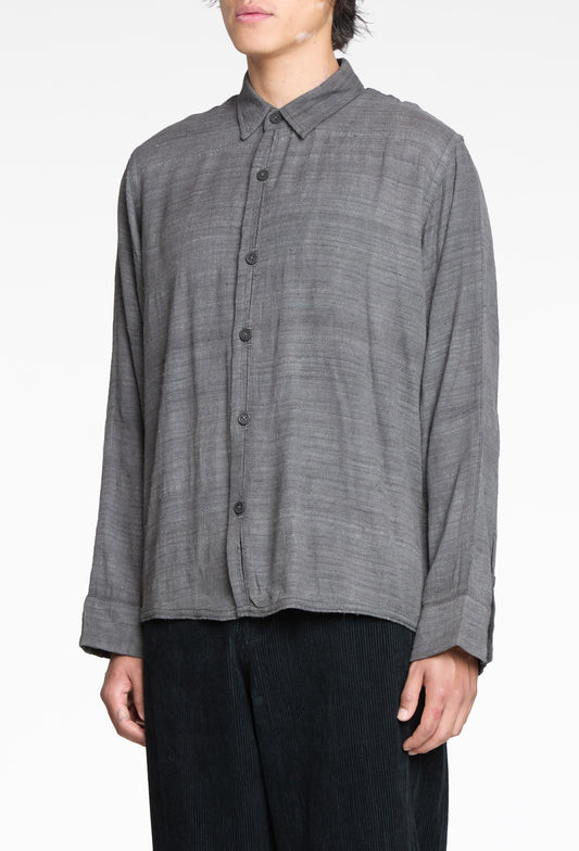 Charcoal Dyed Matka Silk Welt Shirt