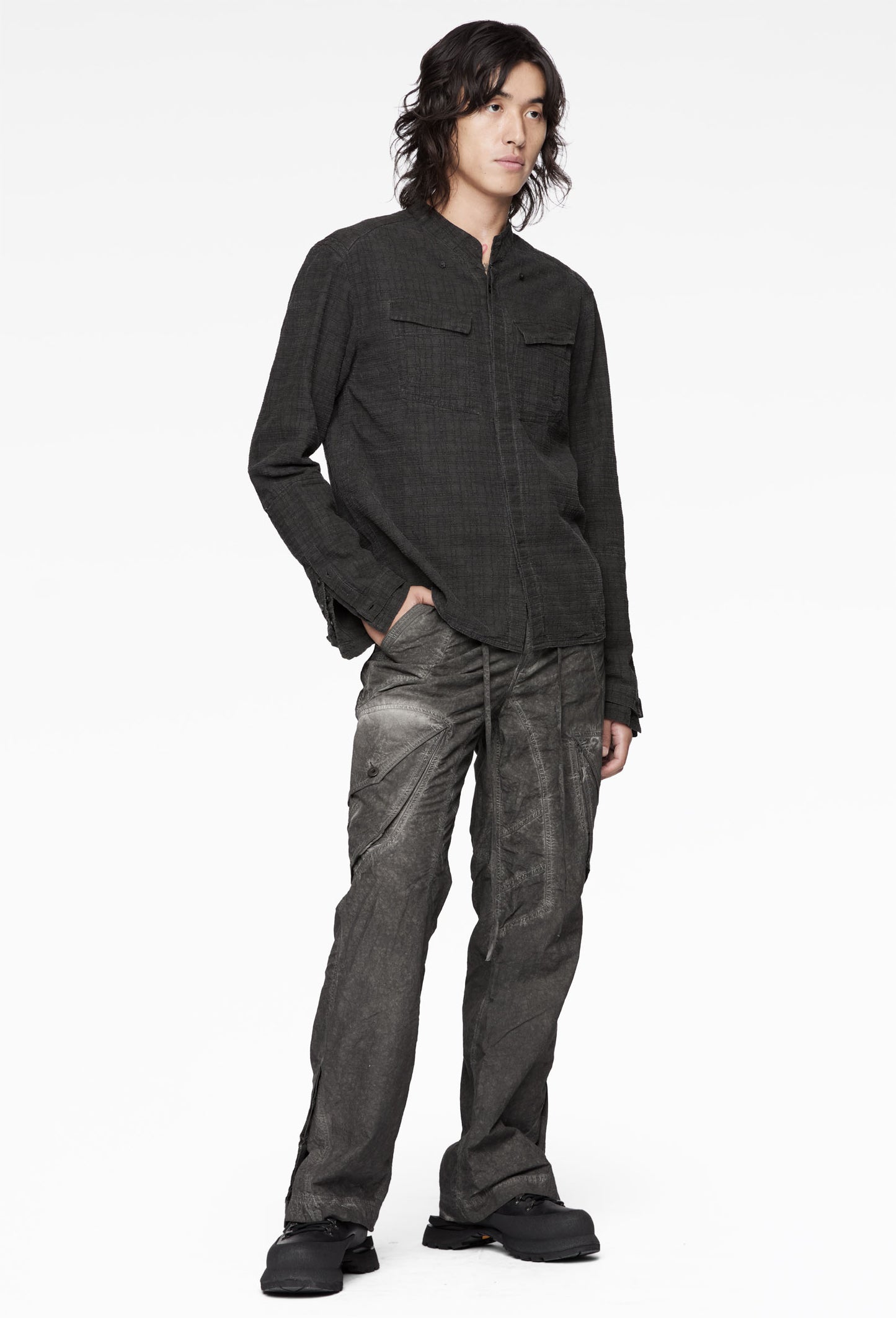 Charcoal Ink Double Sleeve Field Shirt