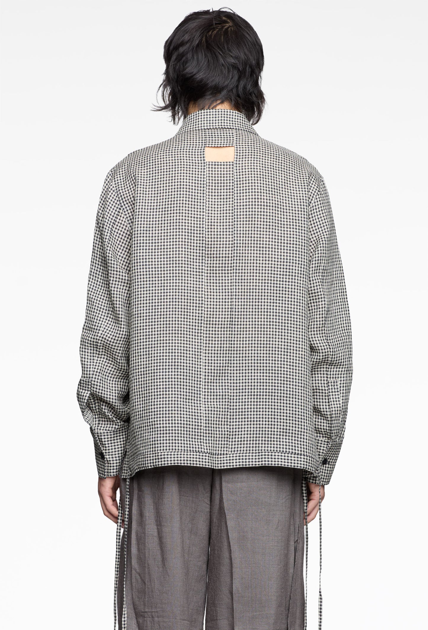 Chessboard Gingham Crossed Over Shirt