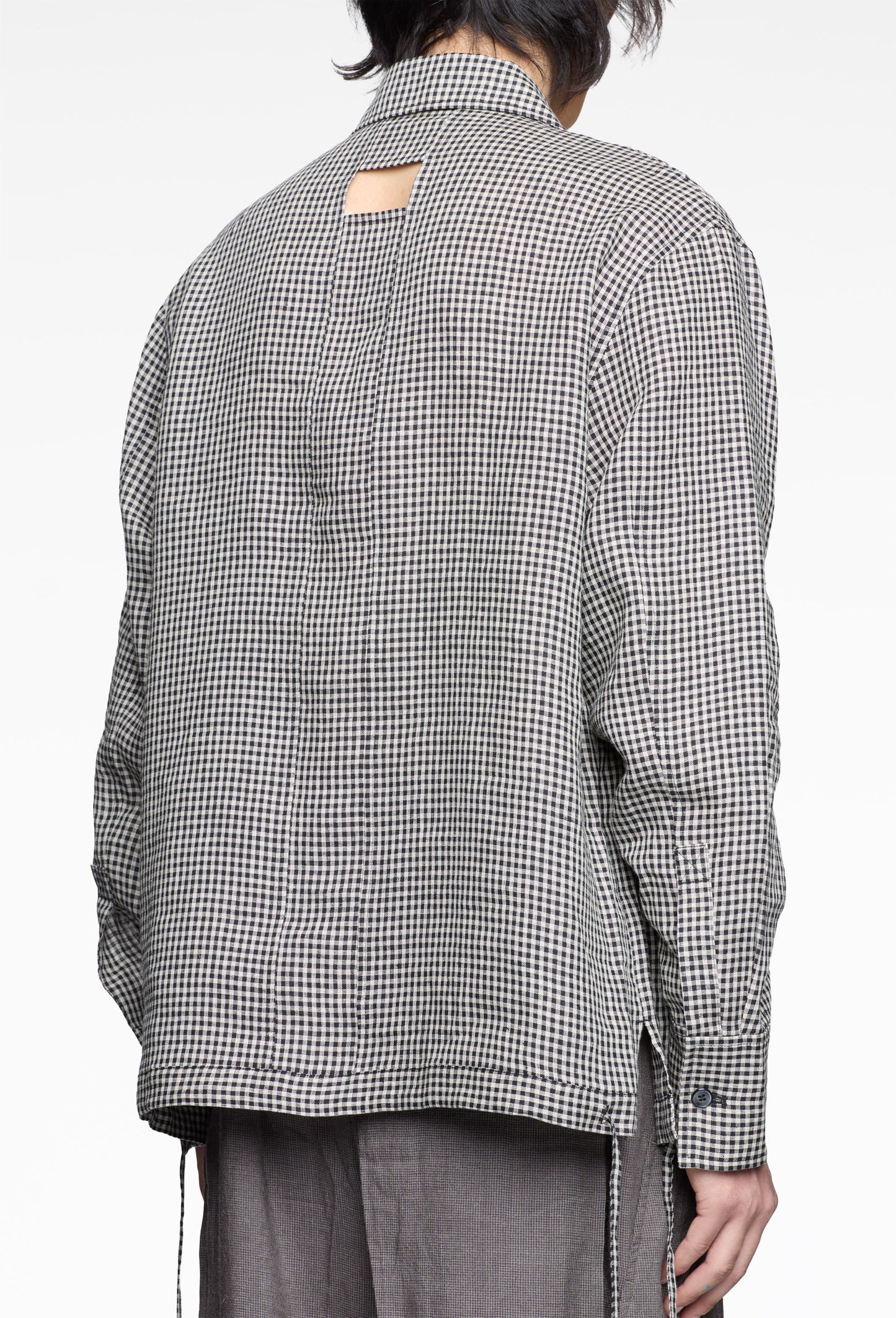 Chessboard Gingham Crossed Over Shirt