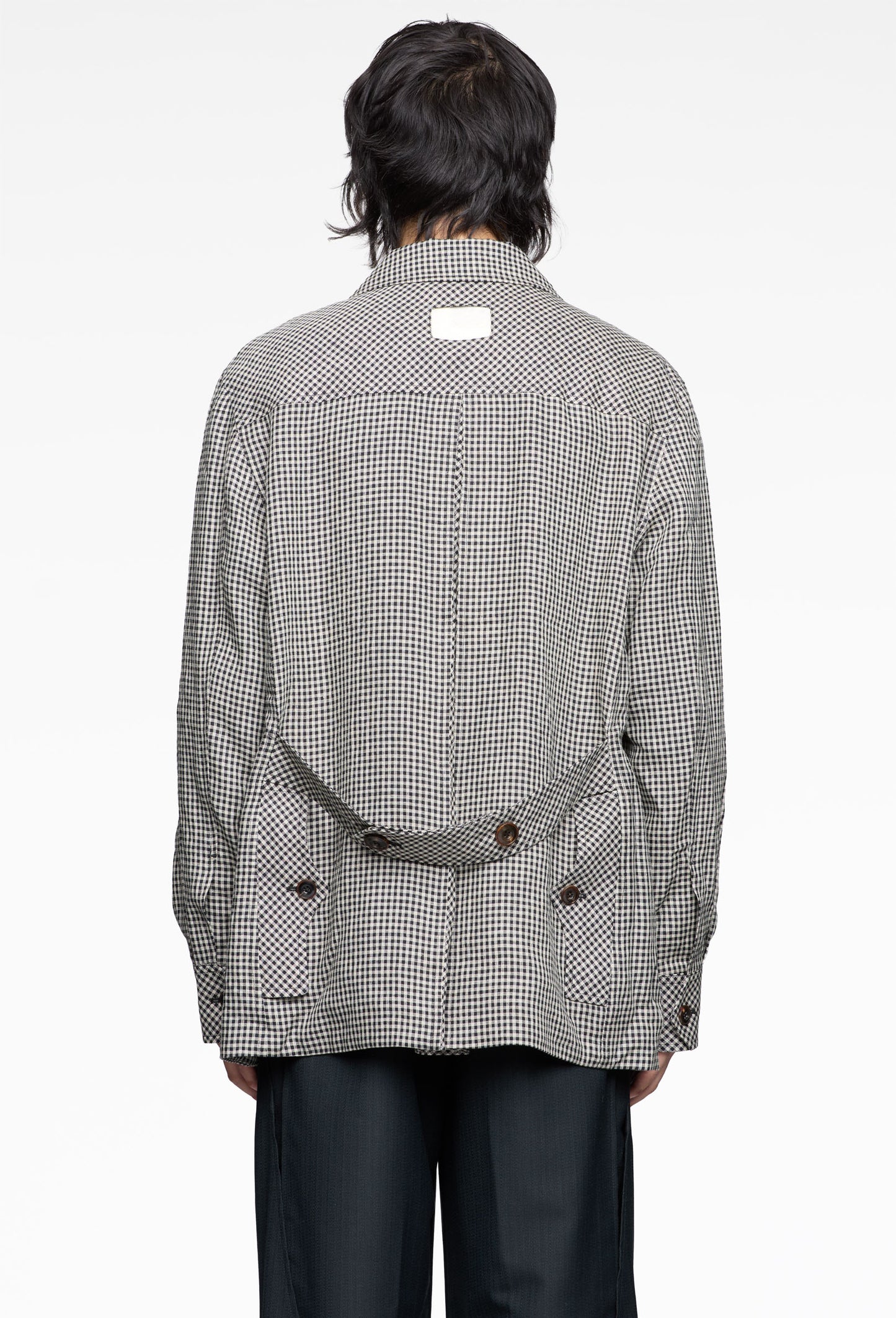 Chessboard Gingham Shooting Mid Coat