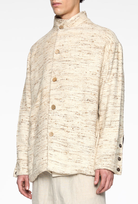 Creme Silk Tobi Jacket