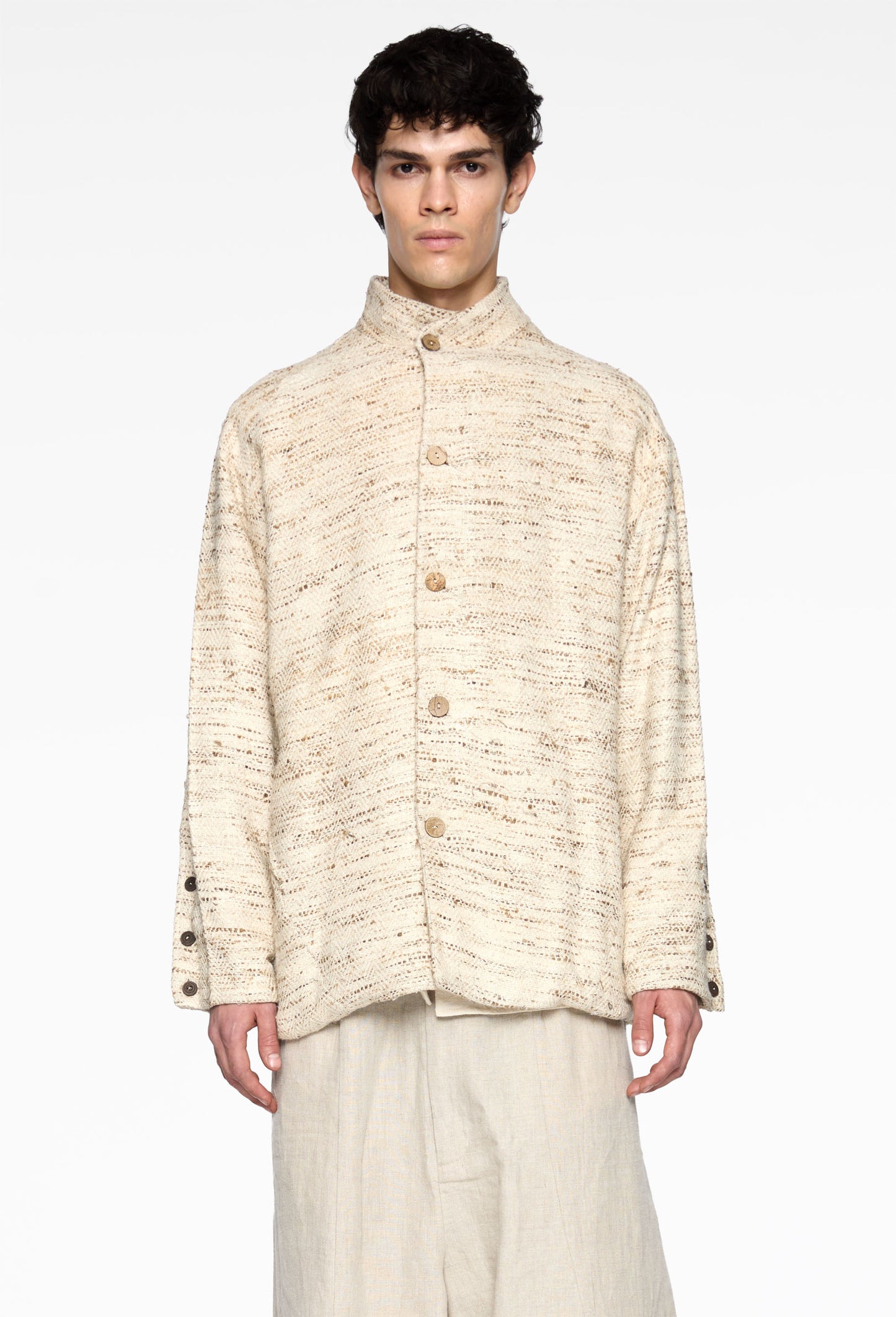 Creme Silk Tobi Jacket