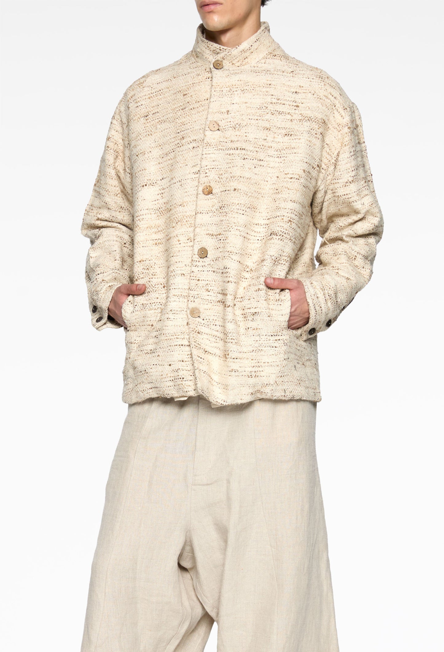 Creme Silk Tobi Jacket