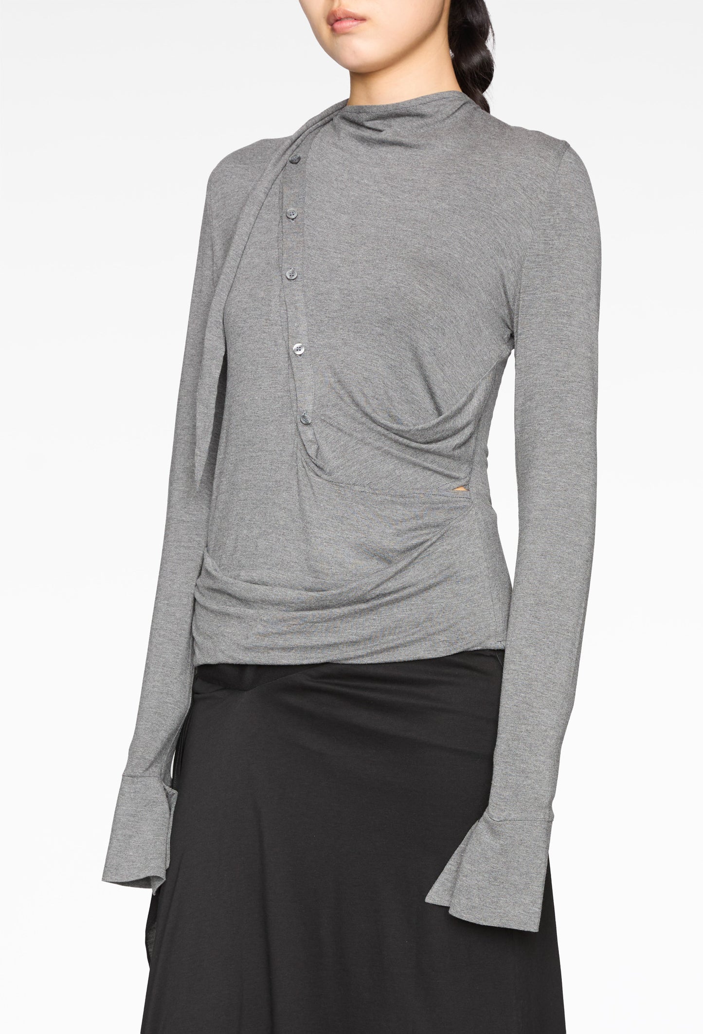 Dark Grey Adoya Long Sleeve Top (Komune Exclusive)