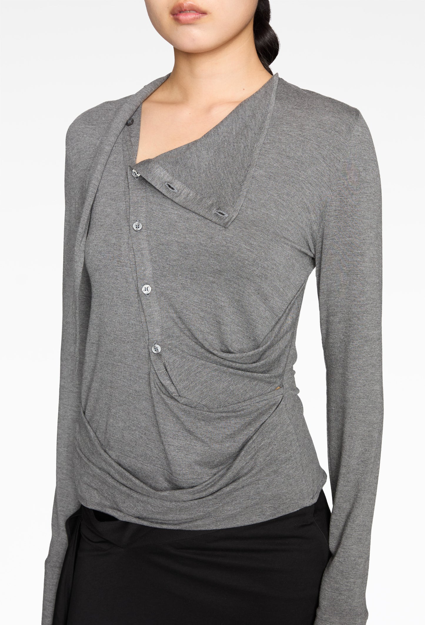 Dark Grey Adoya Long Sleeve Top (Komune Exclusive)