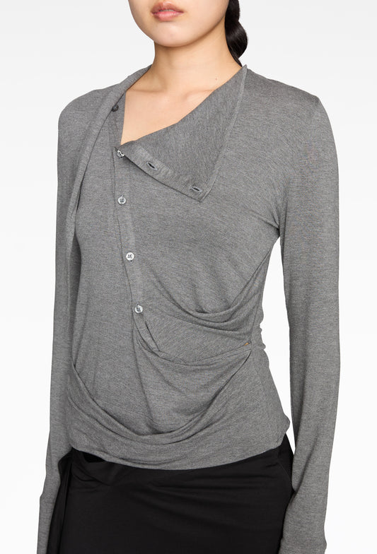Dark Grey Adoya Long Sleeve Top (Komune Exclusive)