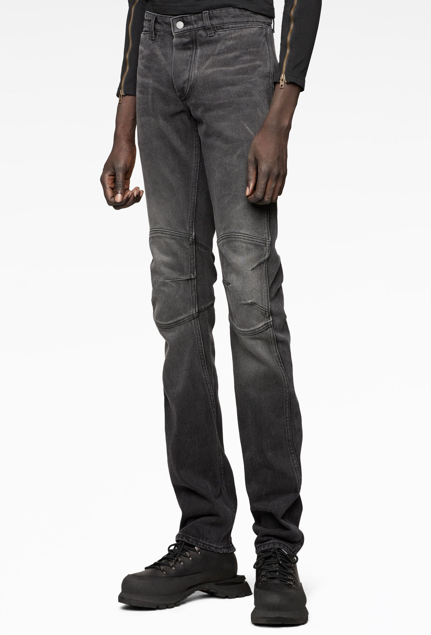 Denim Biker Pants