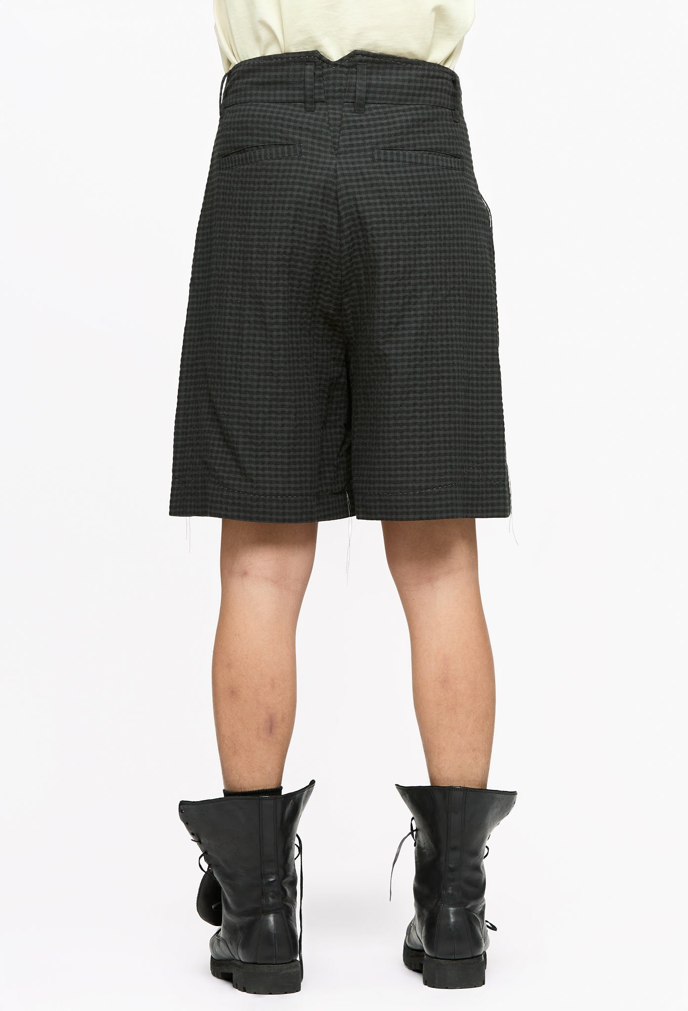 Dusty Check Pleated Shorts