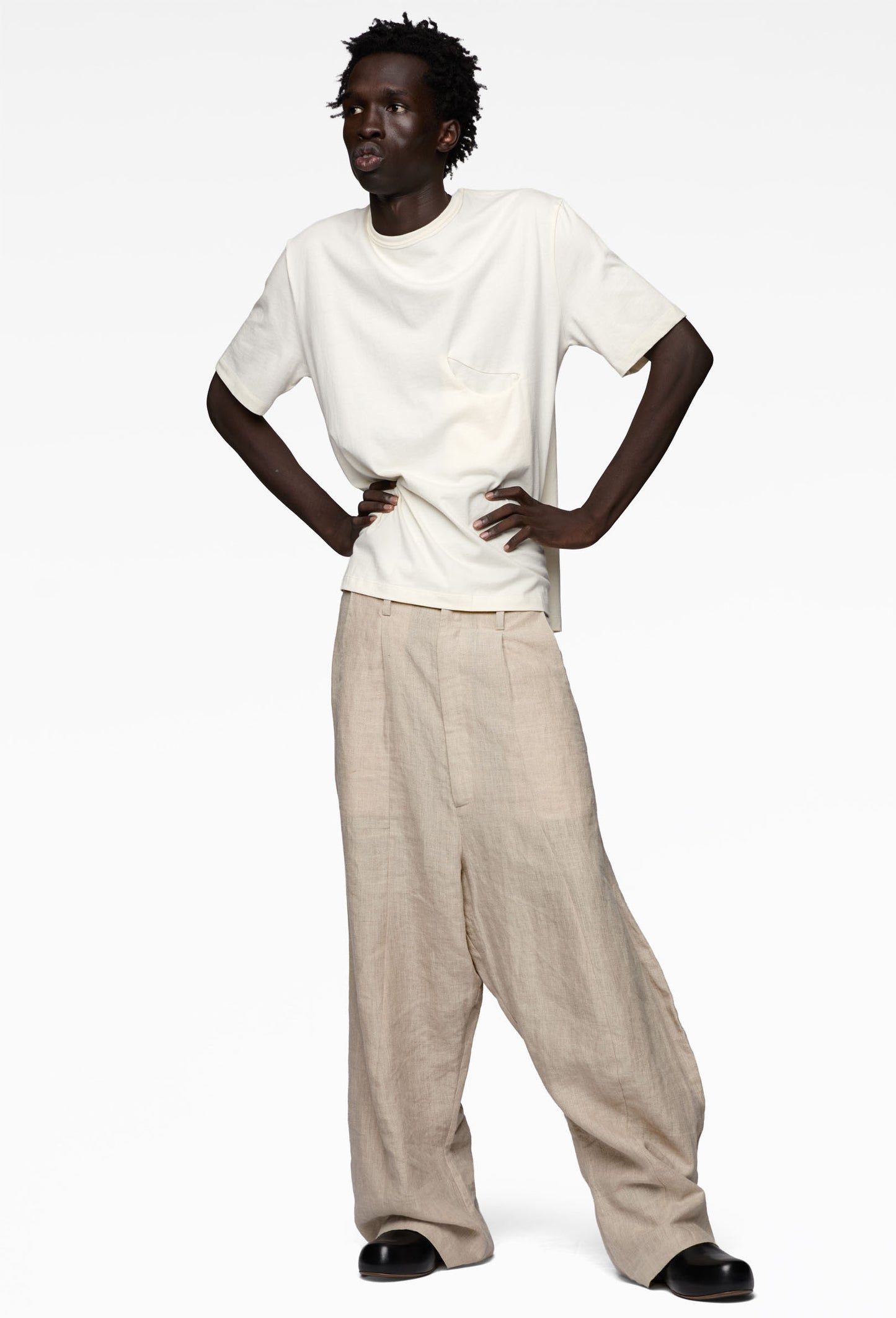 Ecru Distorted Trousers