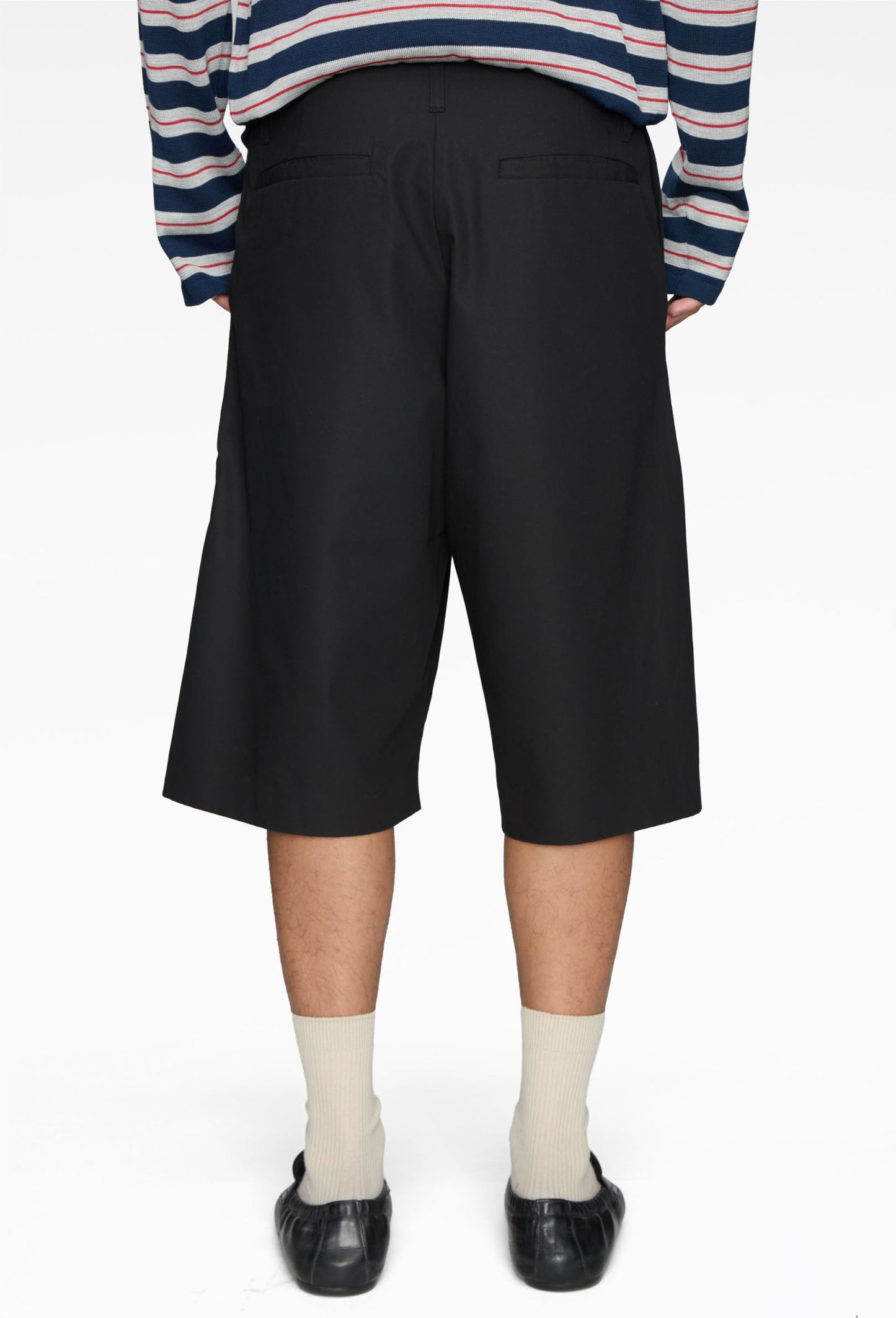Everett Pleated Shorts in Cotton Poplin
