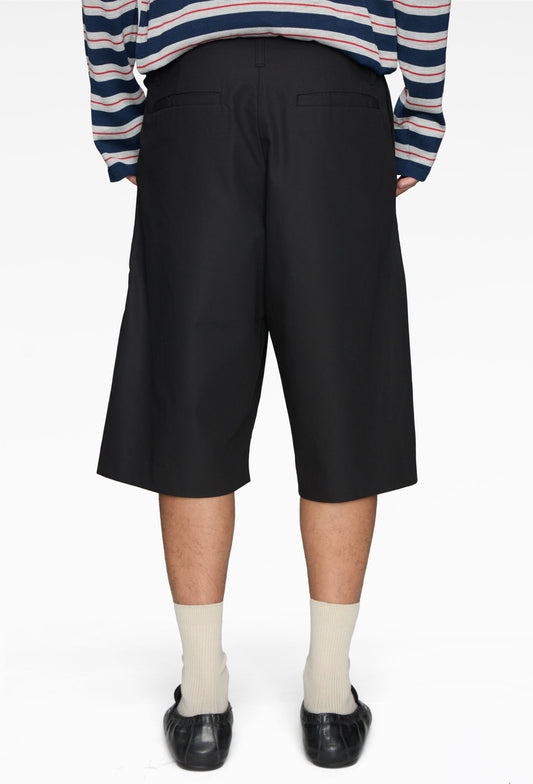 Everett Pleated Shorts in Cotton Poplin