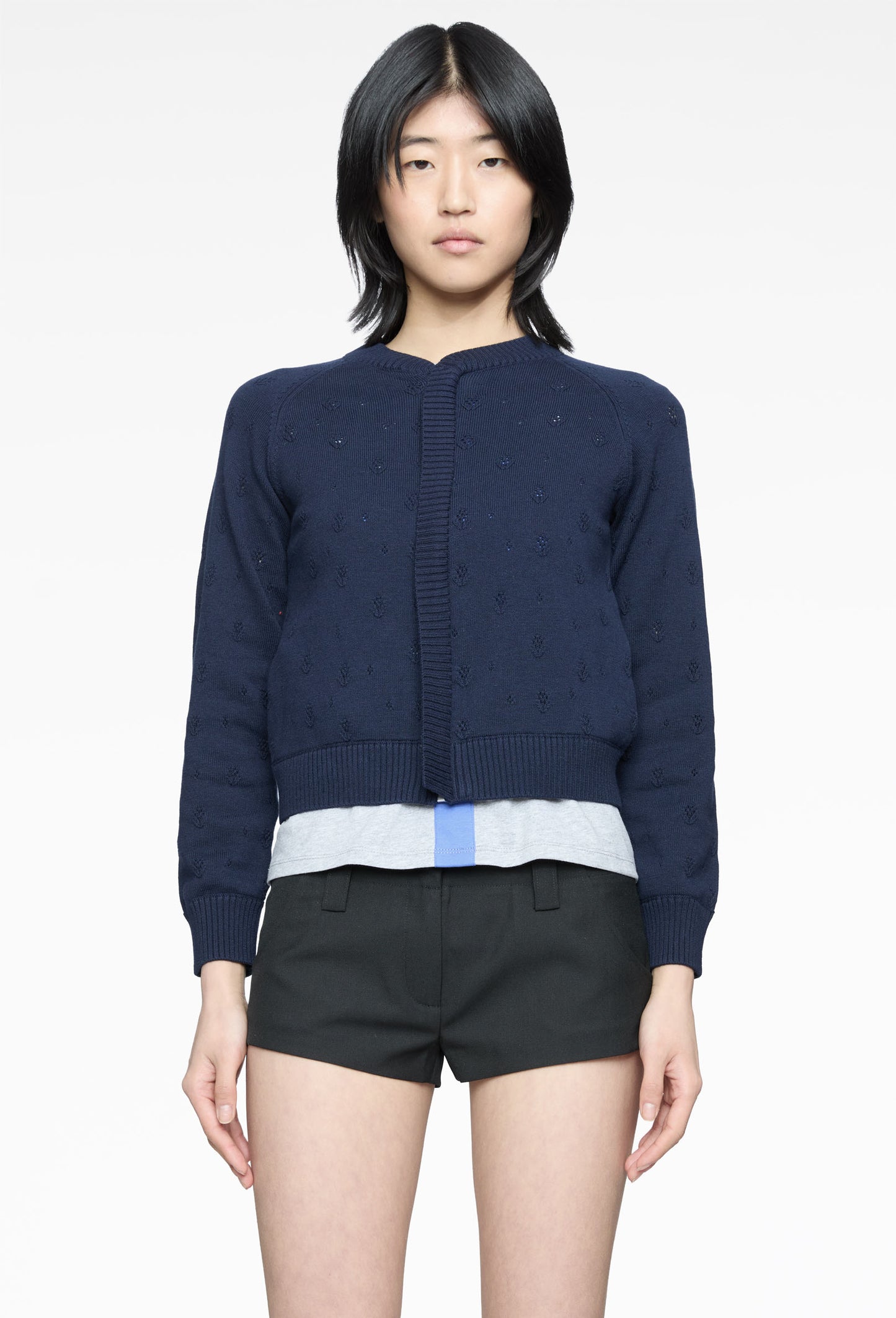 Floral Lace Zip Knit