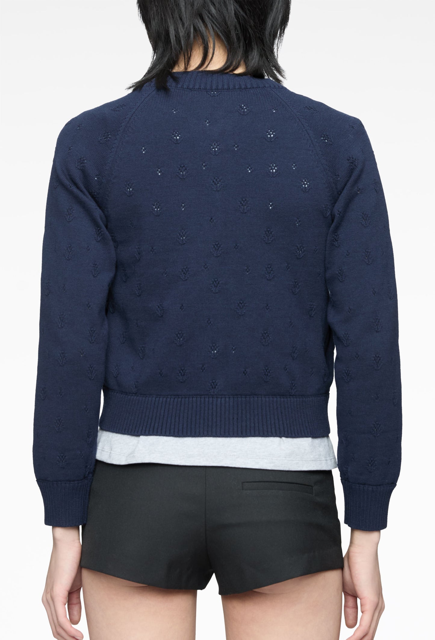 Floral Lace Zip Knit