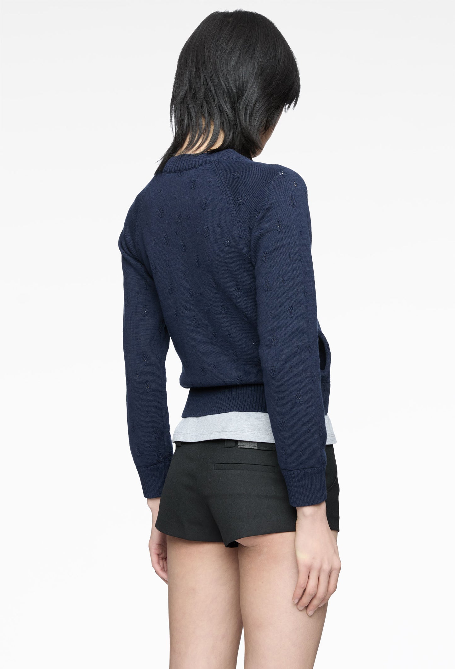 Floral Lace Zip Knit