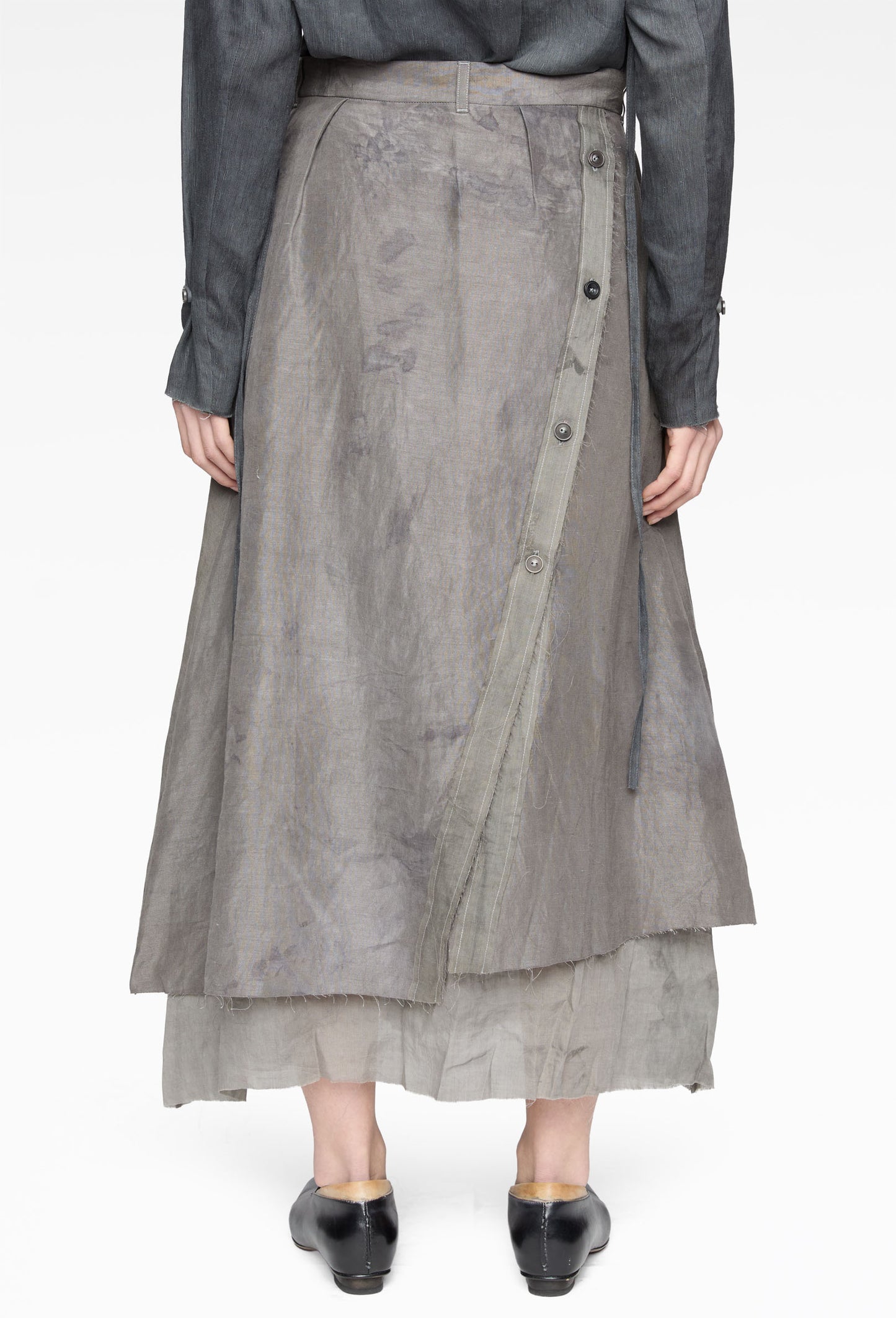 Forgotten Materials - Button Draft Layered Skirt (Komune Exclusive)