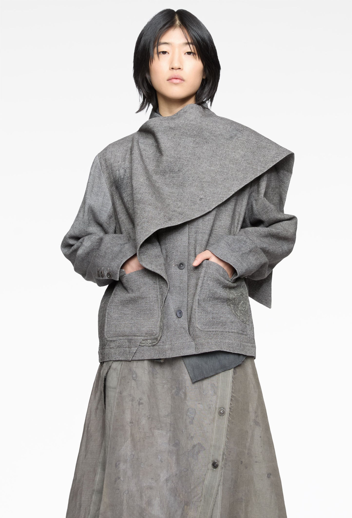 Forgotten Materials - Drape Scarf Blazer (Komune Exclusive)