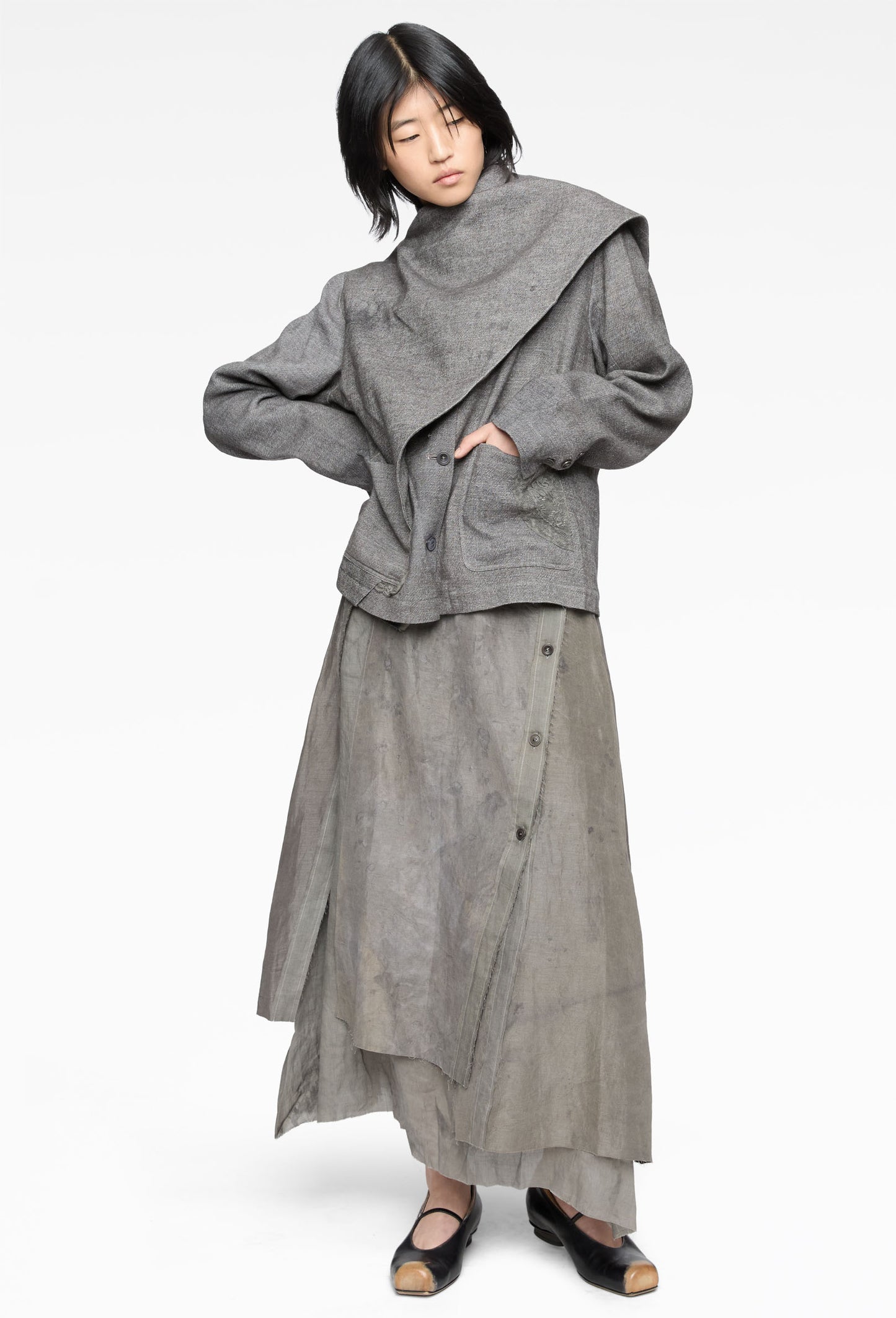 Forgotten Materials - Drape Scarf Blazer (Komune Exclusive)