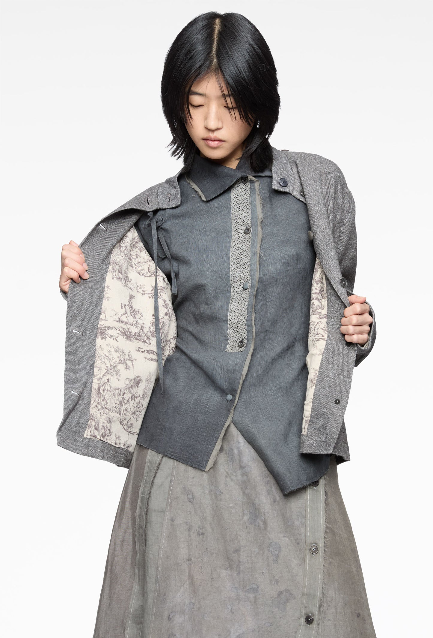 Forgotten Materials - Drape Scarf Blazer (Komune Exclusive)