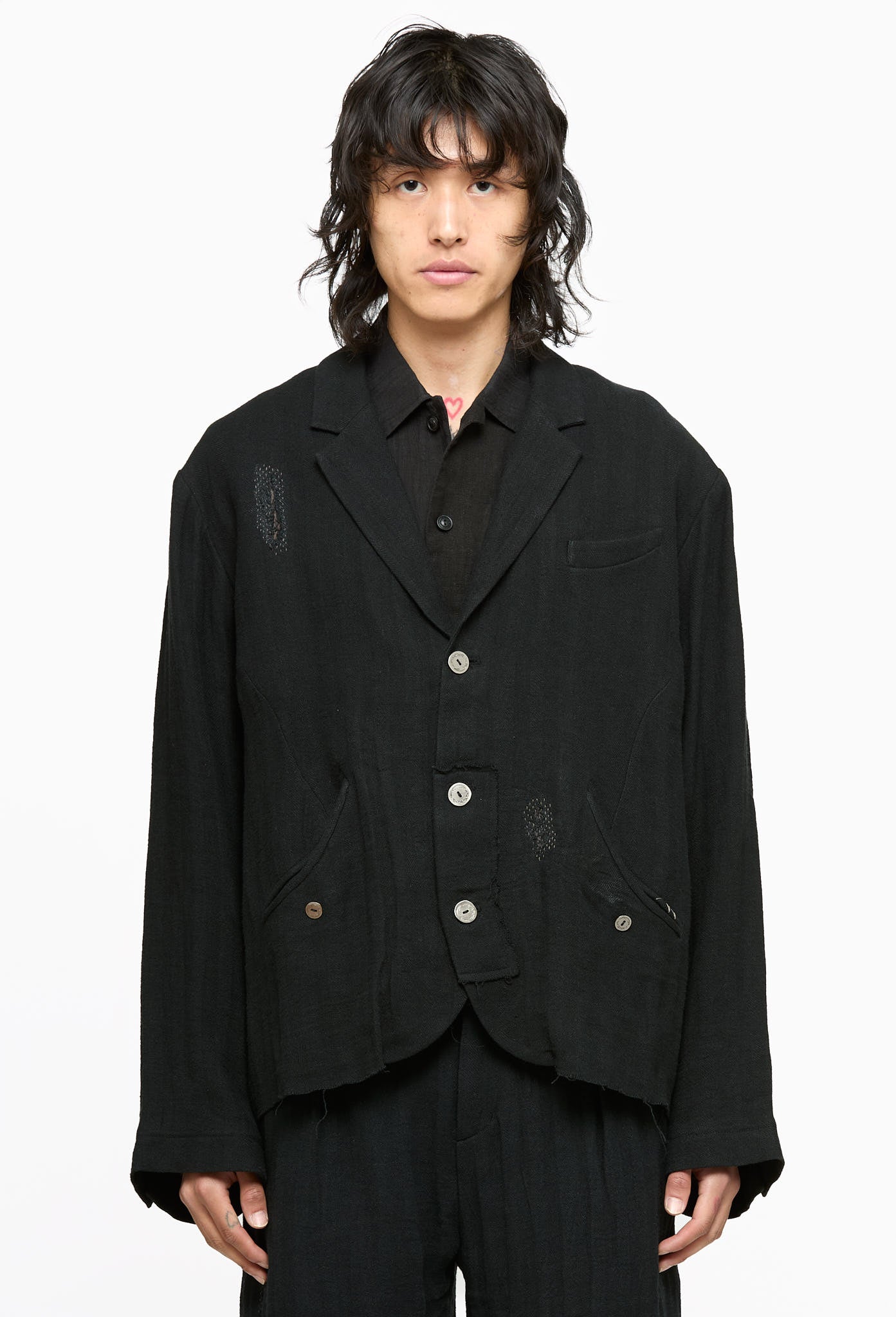 FM Frayed Black 0222 Blazer