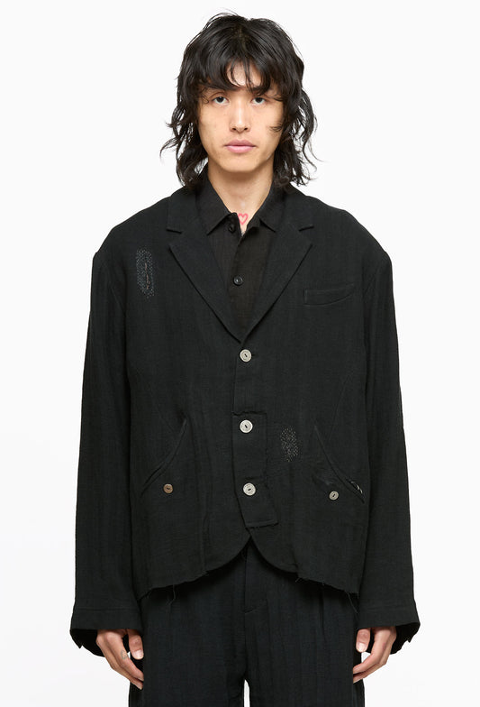 FM Frayed Black 0222 Blazer