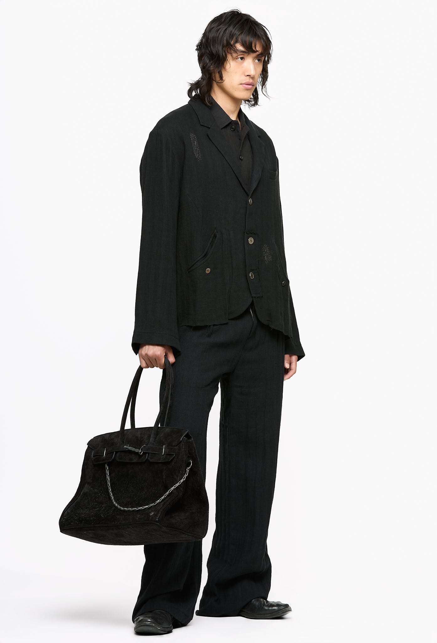 FM Frayed Black 0222 Blazer