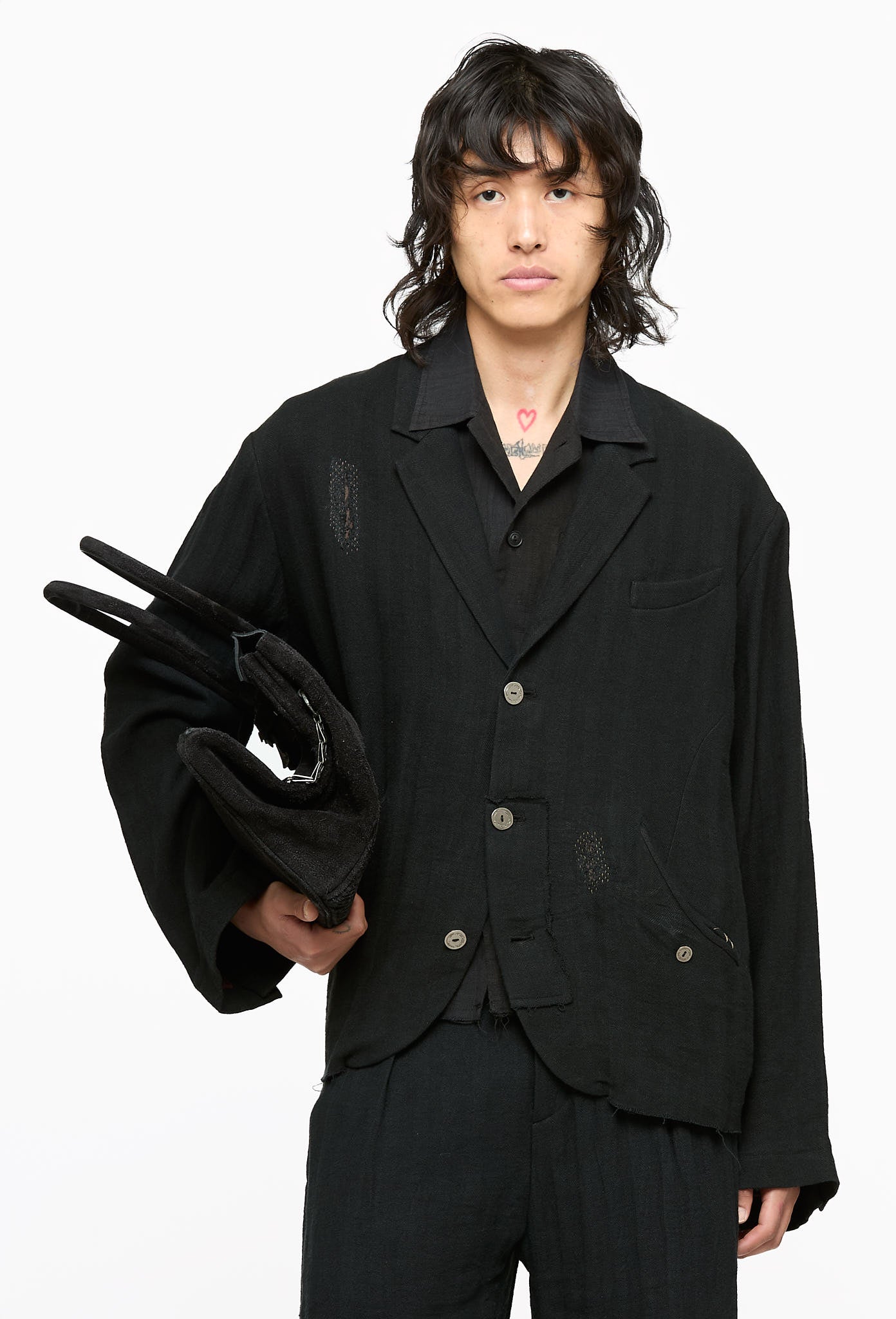 FM Frayed Black 0222 Blazer