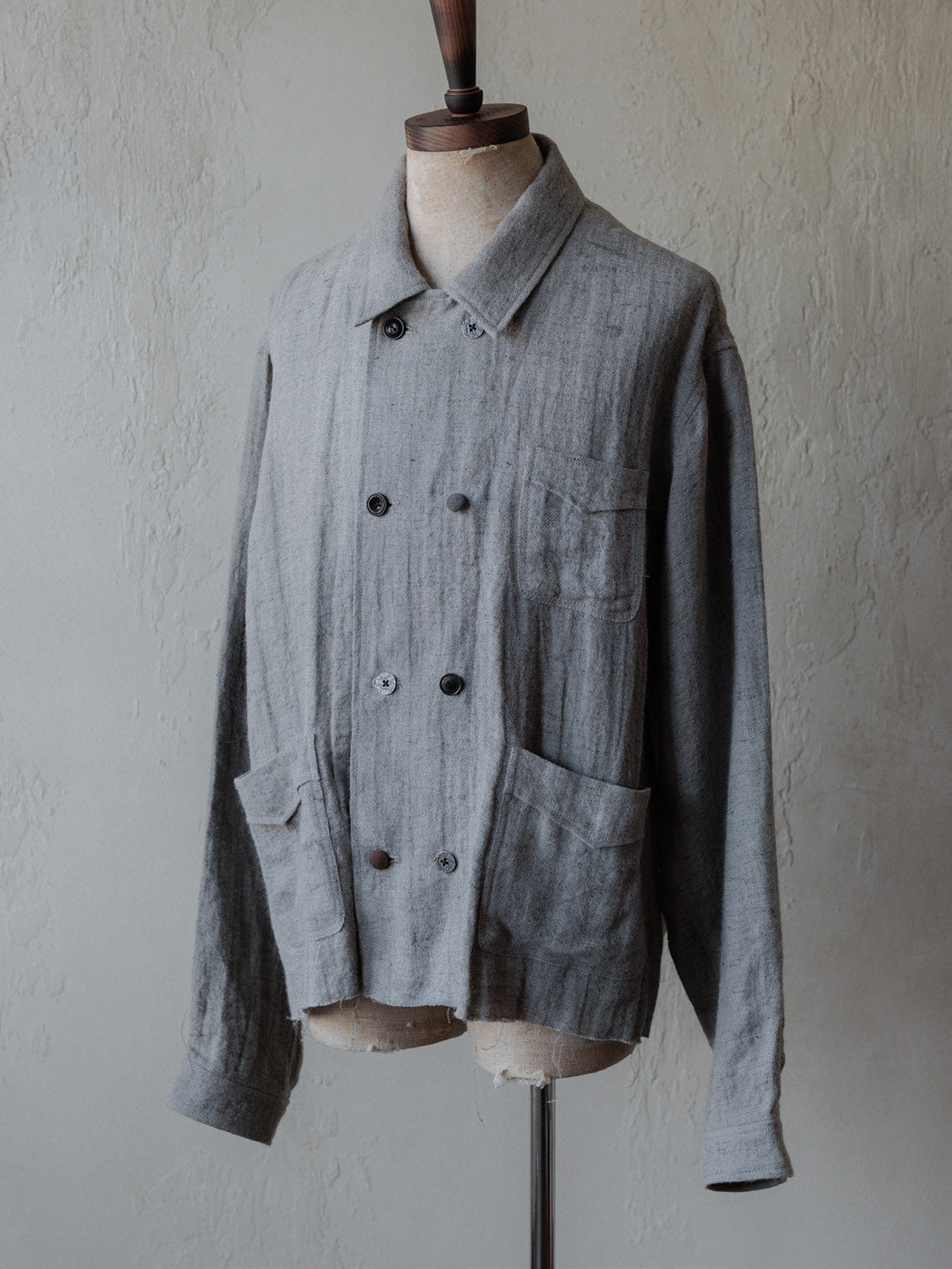 FM - Grey Linen Double Breasted Jacket