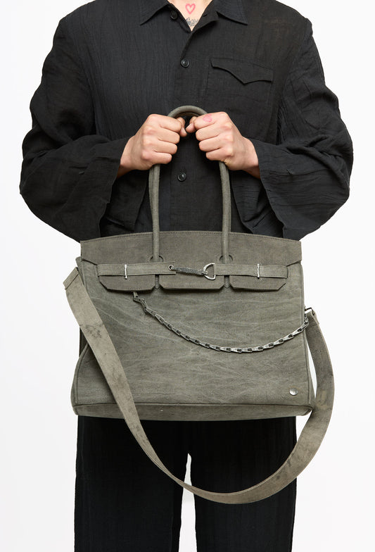 FM Natural Dyed Grey E'Rikin Bag